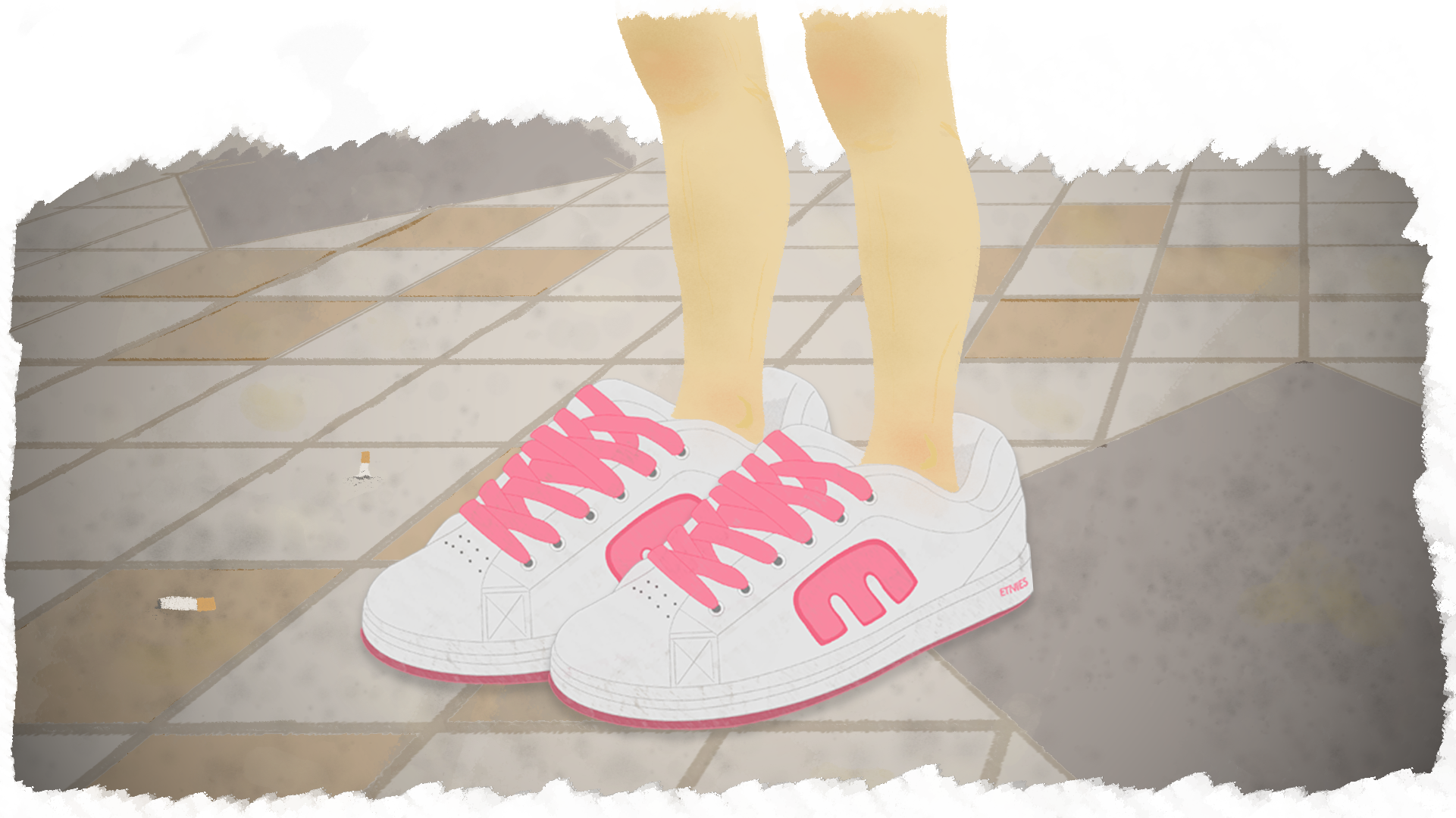 girls wearing skate shoes